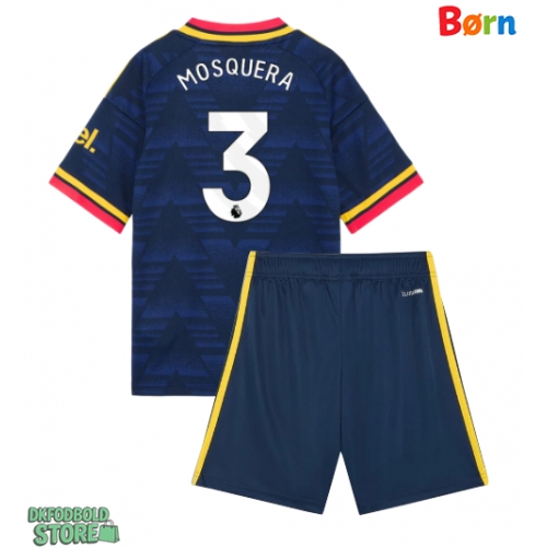 Arsenal Cristhian Mosquera #3 Replika Babytøj Udebanesæt Børn 2026-27 Kortærmet (+ Korte bukser)